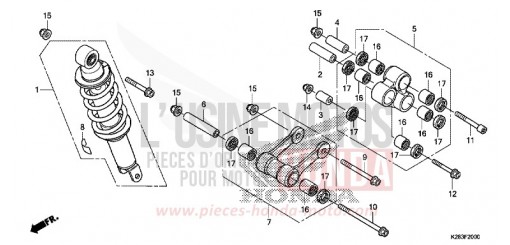 REAR CUSHION CRF125FK de 2019